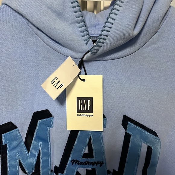 Madhappy X Gap collab M blue hoodie NWT - Picture 3 of 4
